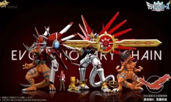 Daimon Masaru & Agumon (S) & Rize Greymon & Shine Greymon - Digimon Resin Statue - T1 Studio
