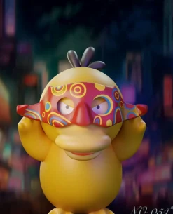 Daniel Wu Mask Psyduck - Pokemon Statue - ChaoShe Studio