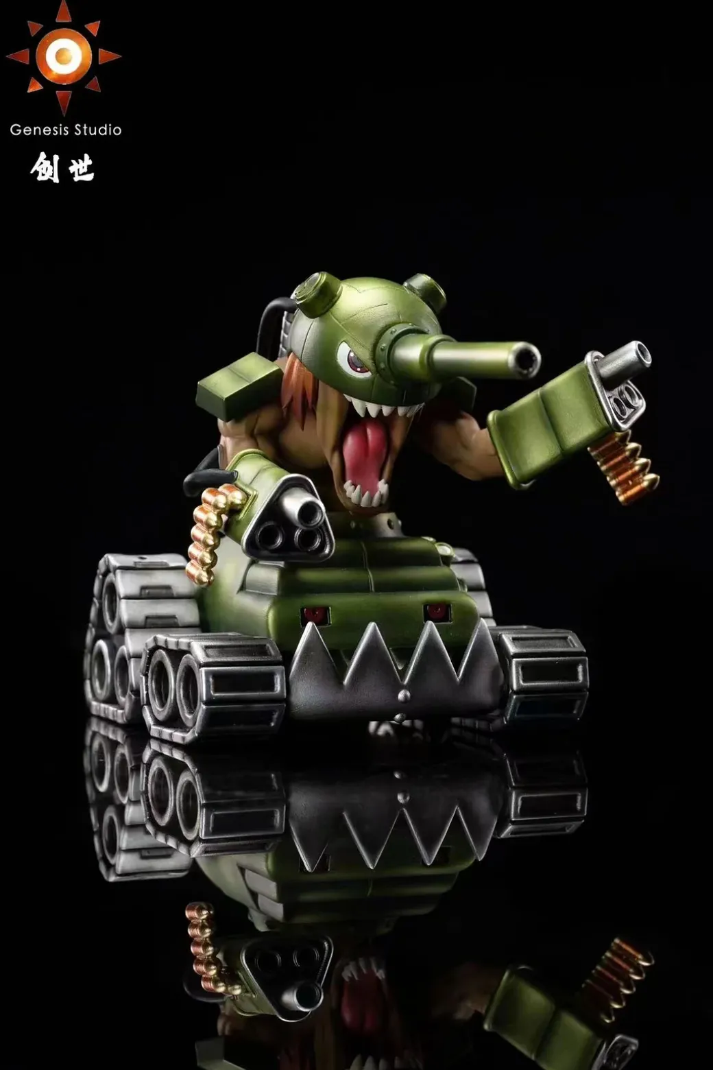 Dark Masters City Series 005 Tankmon & 006 Hagurumon - Digimon Resin Statue - Genesis-Studio