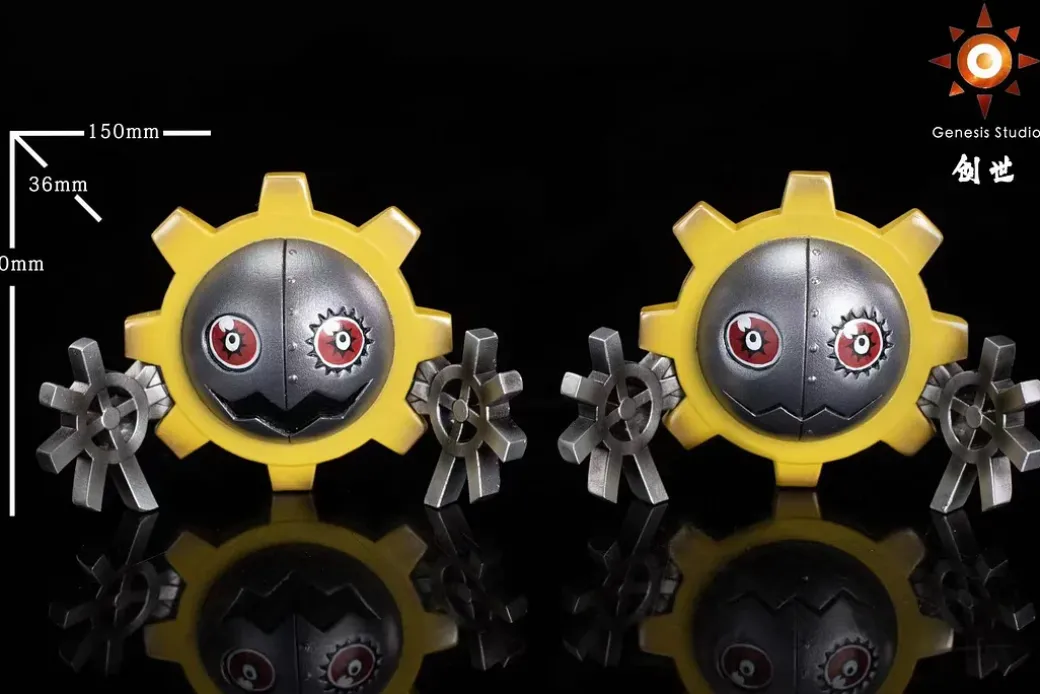 Dark Masters City Series 005 Tankmon & 006 Hagurumon - Digimon Resin Statue - Genesis-Studio