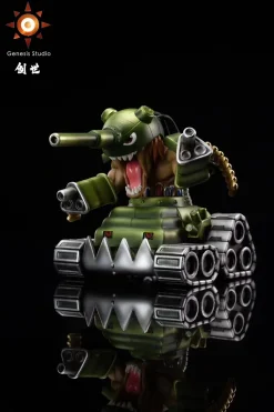 Dark Masters City Series 005 Tankmon & 006 Hagurumon - Digimon Resin Statue - Genesis-Studio