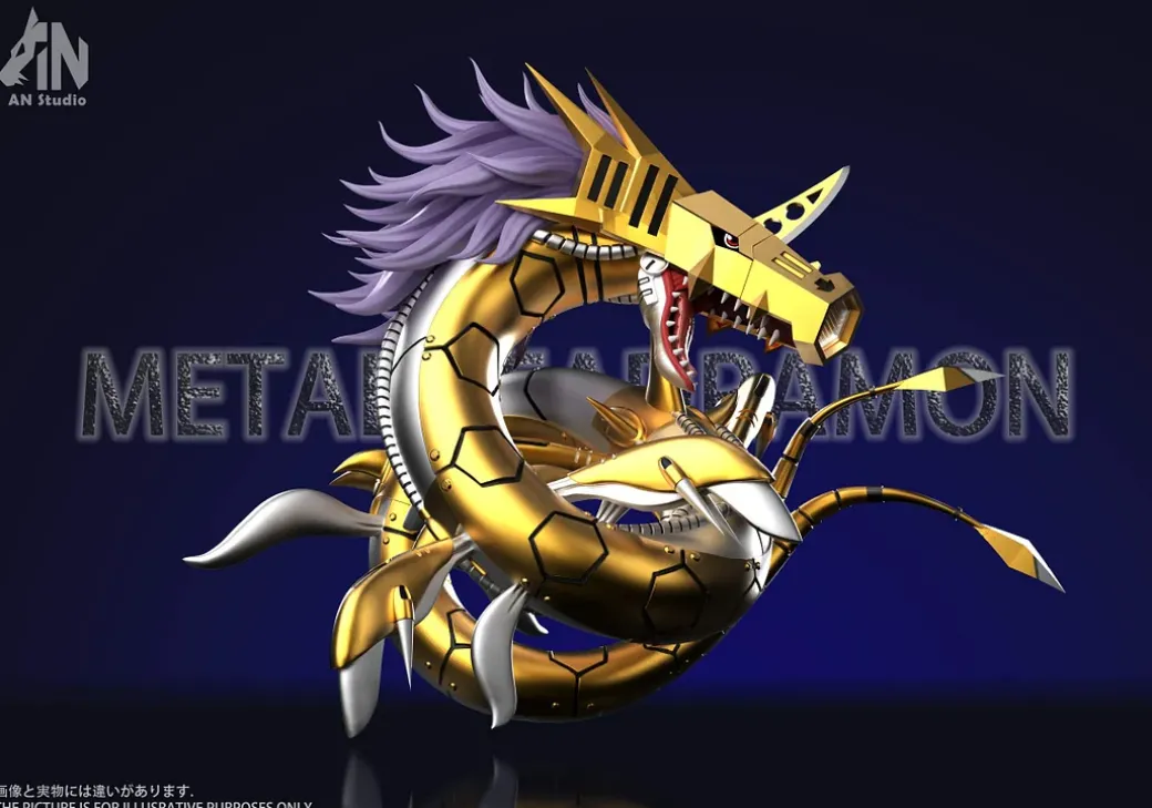 Dark Masters MetalSeadramon - Digimon Resin Statue - An-Studios