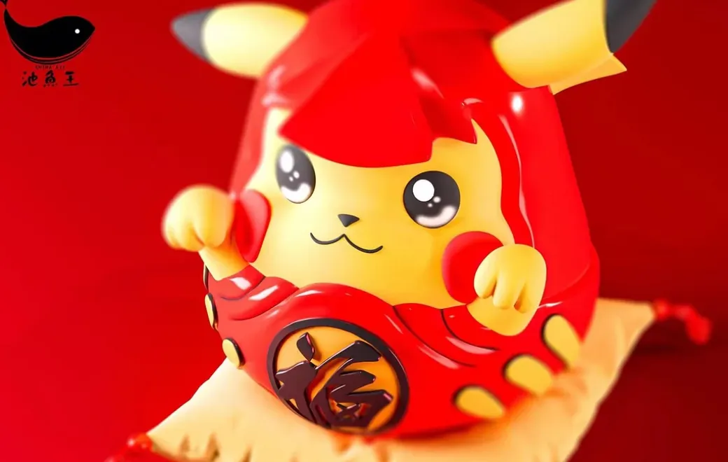 Daruma Cosplay Pikachu - Pokemon Resin Statue - Shima Aji Studio