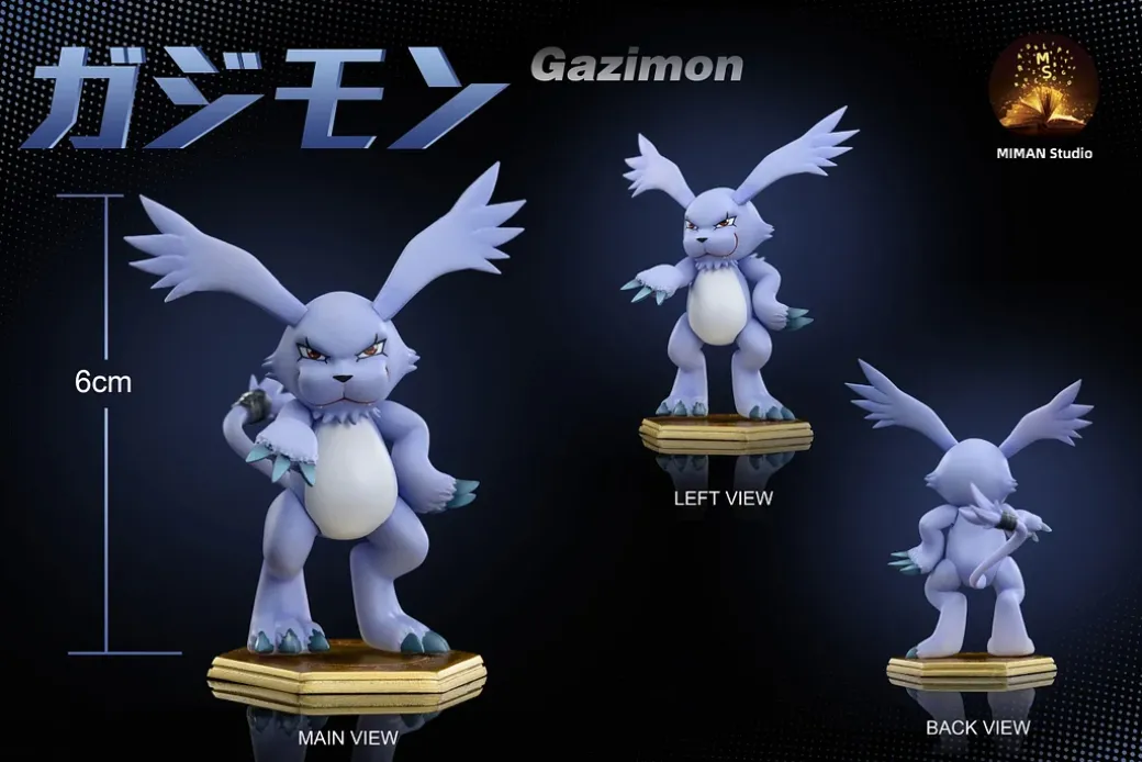 Death Meramon, Gazimon & Pagumon - Digimon Resin Statue - MIMAN Studios