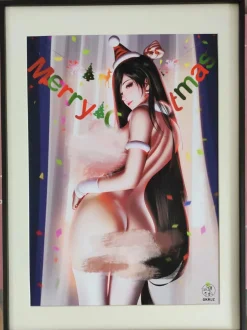Decorative Paint of Christmas Tifa Lockhart - (FF7) Final Fantasy VII - ManJieZou Studio