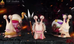 DenDenMushi of Three Sweet Commanders Charlotte Katakuri, Charlotte Smoothie & Charlotte Cracker - ONE PIECE Resin Statue - TOP-Studios