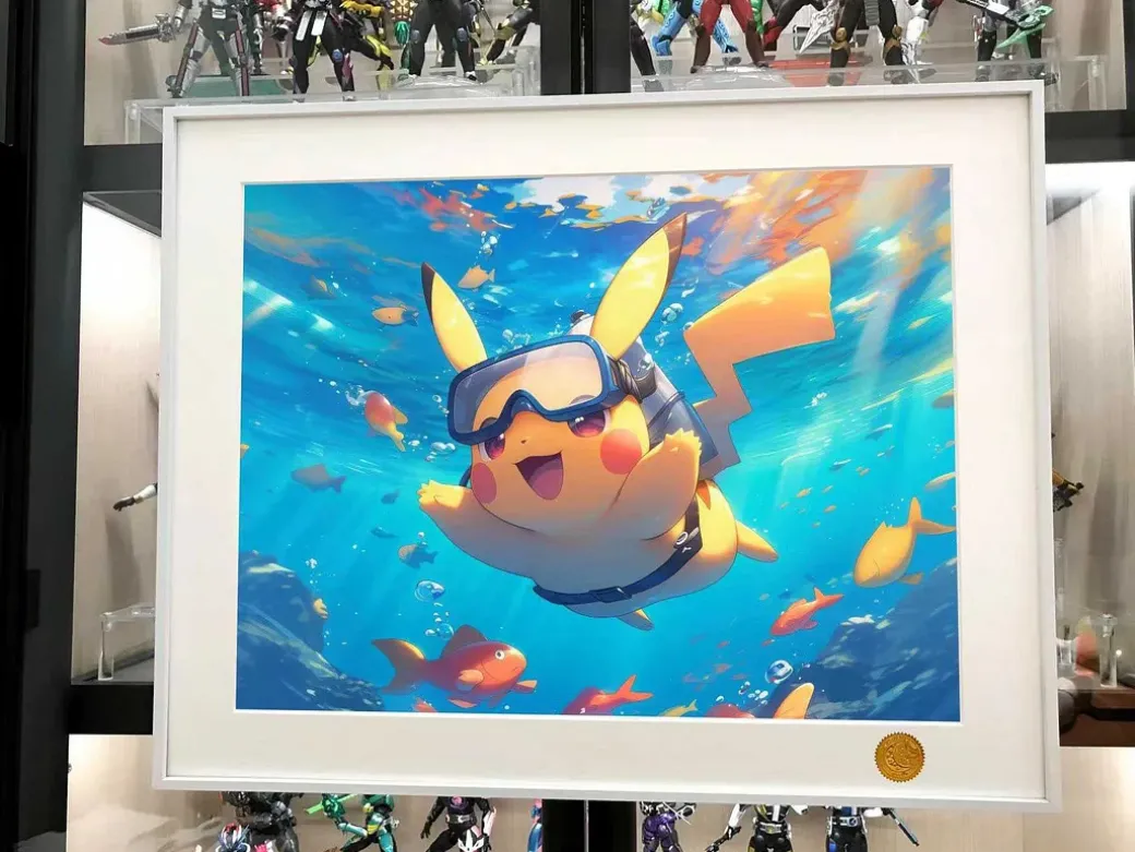 Diving Pikachu Decorative Painting - Pokemon - Xingkong Studio