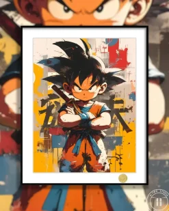 Doodle Son Goku Decorative Painting - Dragon Ball - H-TWO Studio
