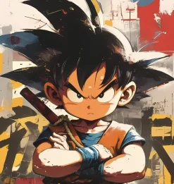 Doodle Son Goku Decorative Painting - Dragon Ball - H-TWO Studio