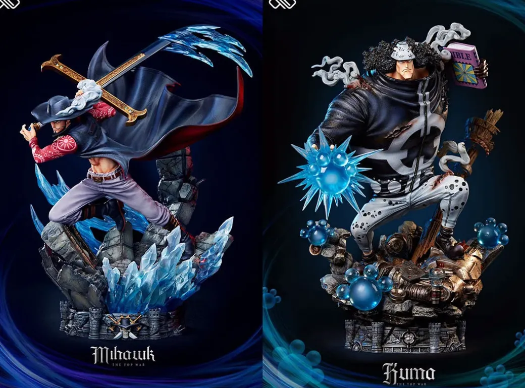 Dracule Mihawk & Bartholemew Kuma - ONE PIECE Resin Statue - Unlimited Studios