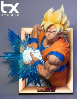 Dragon Ball Decoration Flame Series Son Goku & Fat Buu with LED - Dragon Ball - tx Studio