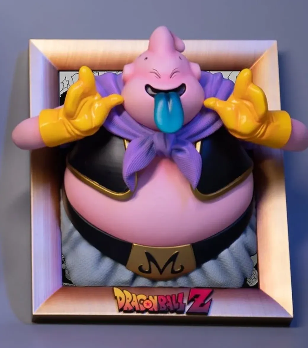 Dragon Ball Decoration Flame Series Son Goku & Fat Buu with LED - Dragon Ball - tx Studio