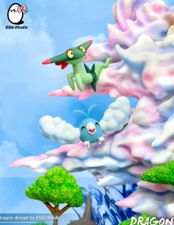 Dragon Type Family - Pokemon Resin Statue - EGGS Studios