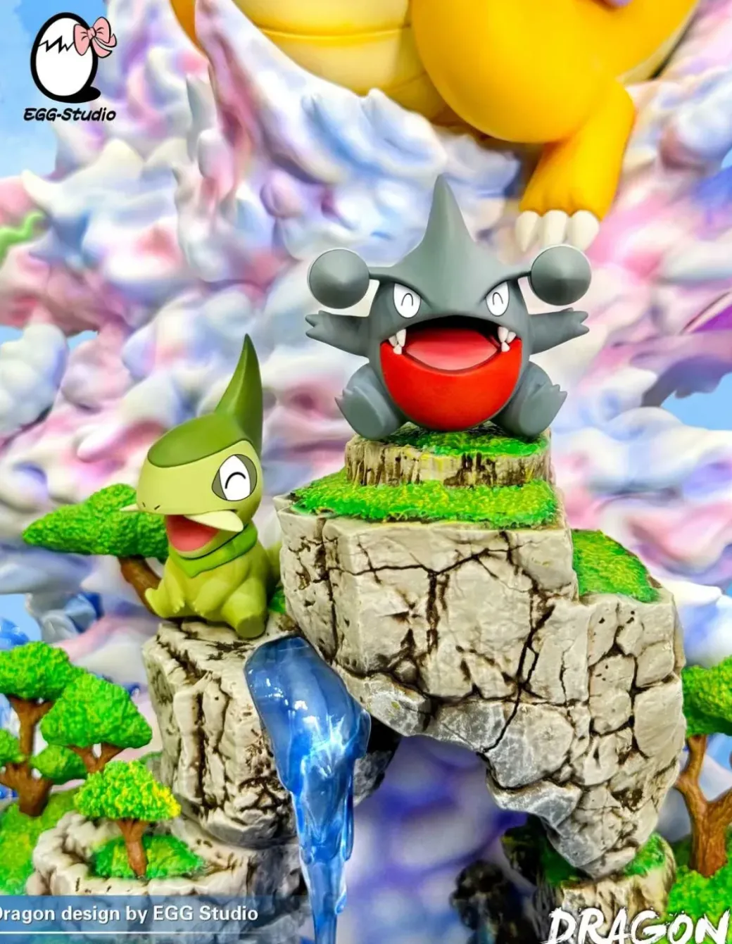 Dragon Type Family - Pokemon Resin Statue - EGGS Studios