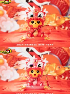Dragon Year Dragon Cosplay Pikachu - Pokemon Resin Statue - Block Man Studio