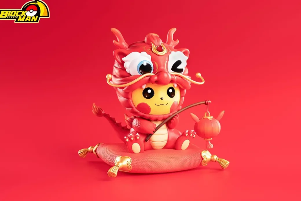 Dragon Year Dragon Cosplay Pikachu - Pokemon Resin Statue - Block Man Studio