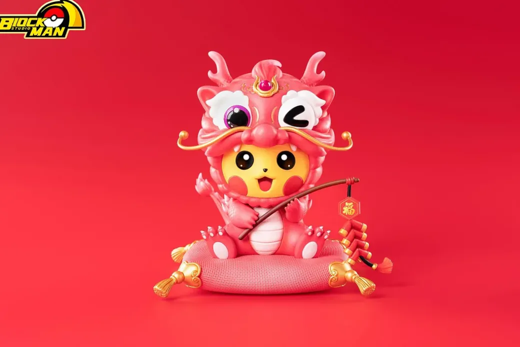 Dragon Year Dragon Cosplay Pikachu - Pokemon Resin Statue - Block Man Studio