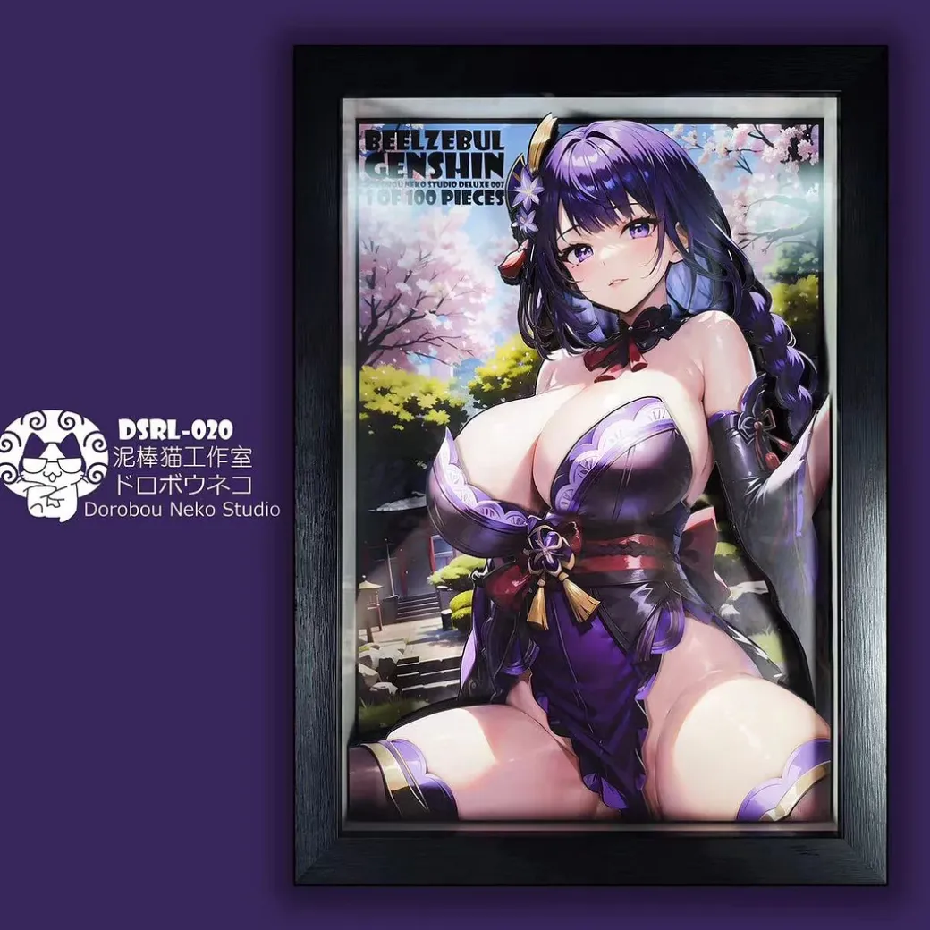 DSDX-008 Raiden Shogun 3D Decorative Painting - Genshin Impact - Dorobou Neko Studio