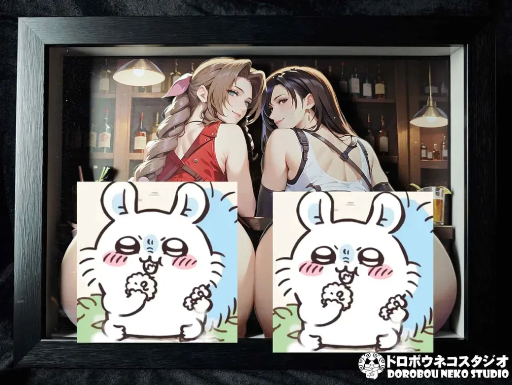 DSMP-003 Alice & Tifa Lockhart 3D Decorative Painting - (FF7) Final Fantasy VII - Dorobou Neko Studio