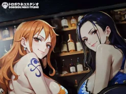 DSMP-004 Nami & Nico Robin 3D Decorative Painting - ONE PIECE - Dorobou Neko Studio