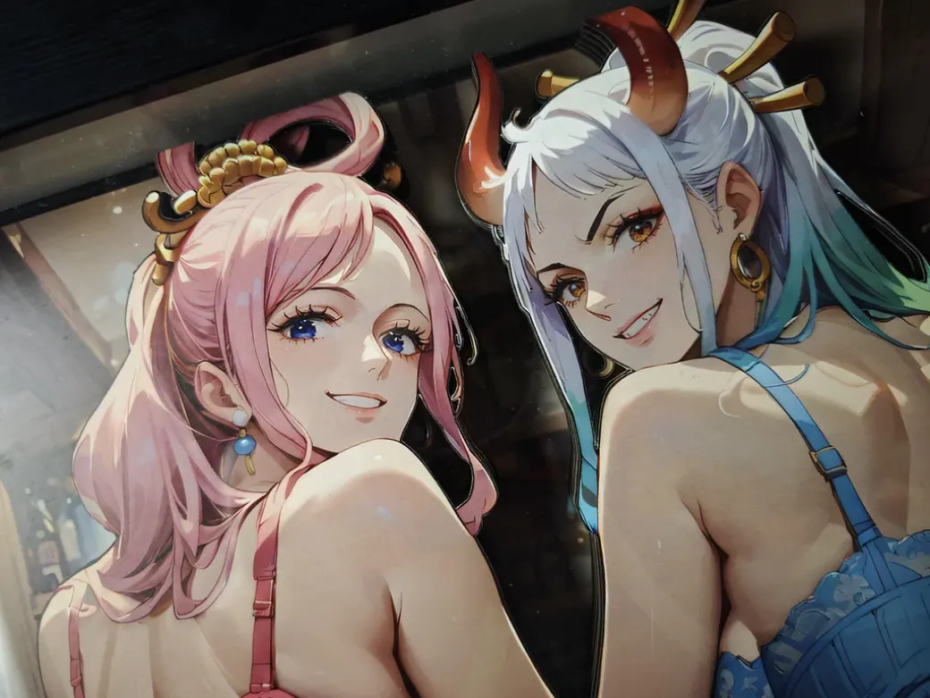 DSMP-010 Princess Shirahoshi & Yamato 3D Decorative Painting - ONE PIECE - Dorobou Neko Studio