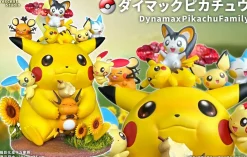 Dynamax Pikachu Family - Pokemon Resin Statue - Crescent-Studios