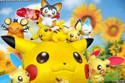 Dynamax Pikachu Family - Pokemon Resin Statue - Crescent-Studios