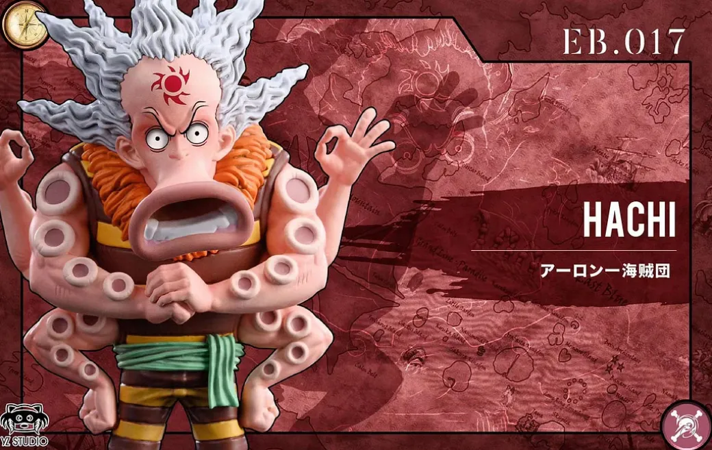 East Blue Saga Series 016 Arlong & 017 Hatchan & 018 Kuroobi & 019 Chew - ONE PIECE Statue - YZ Studios