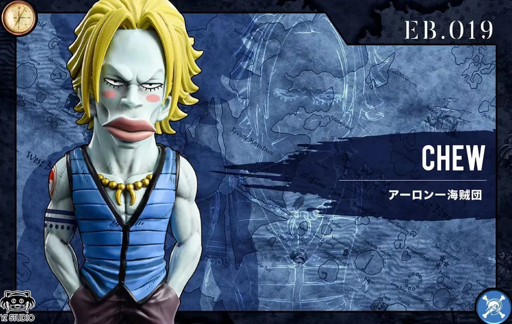 East Blue Saga Series 016 Arlong & 017 Hatchan & 018 Kuroobi & 019 Chew - ONE PIECE Statue - YZ Studios