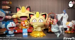 Eating Meowth - Pokemon Resin Statue - EGGS Studios
