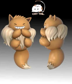 Eevee Cosplay Gengar - Pokemon Resin Statue - Cat Tail Studio