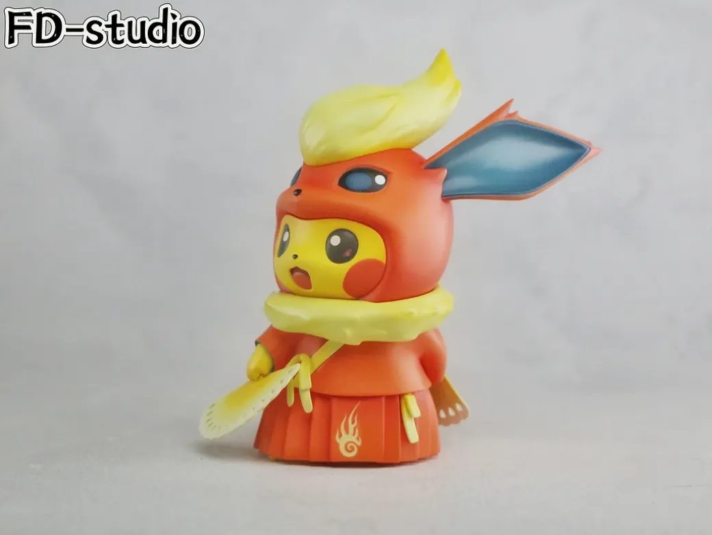 Eevee Cosplay Pikachu Series 007 Flareon Cosplay Pikachu - Pokemon Resin Statue - IH-Studio