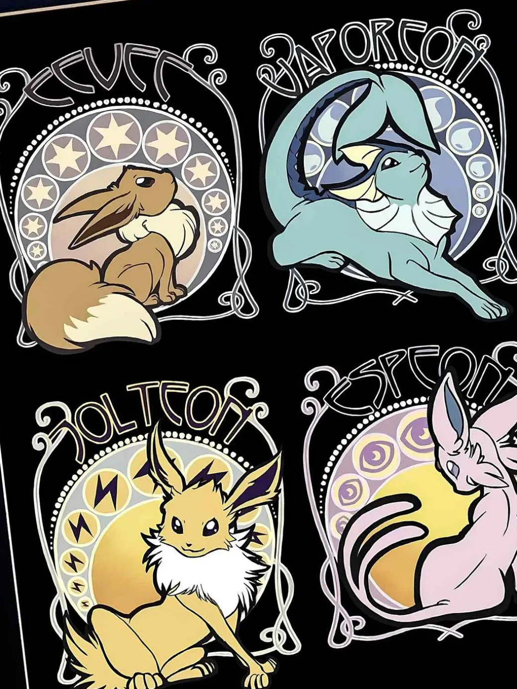 Eevee Family Decorative Painting - Pokemon - Xingkong Studio