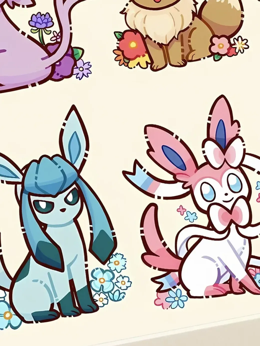 Eevee Family Portrait Decorative Painting - Pokemon - Xingkong Studio
