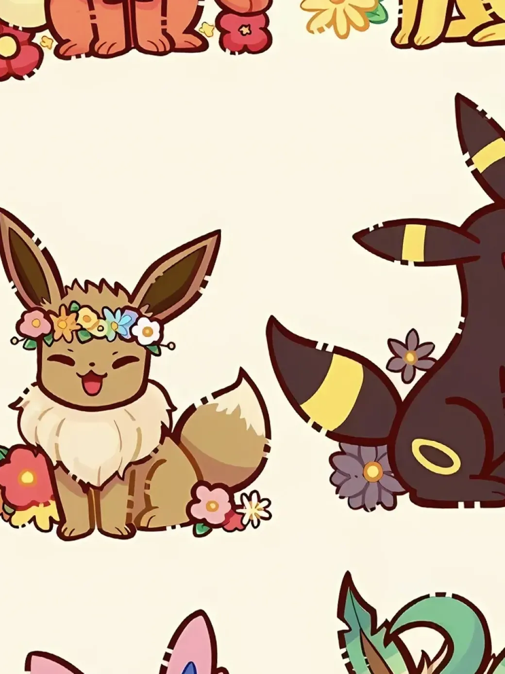 Eevee Family Portrait Decorative Painting - Pokemon - Xingkong Studio