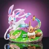 Eevee Family Series 008 Sylveon & Little Eevee - Pokemon Resin Statue - Digital Monster Studio