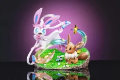 Eevee Family Series 008 Sylveon & Little Eevee - Pokemon Resin Statue - Digital Monster Studio