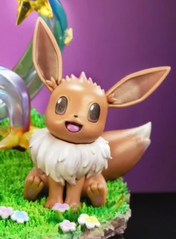 Eevee Family Series 008 Sylveon & Little Eevee - Pokemon Resin Statue - Digital Monster Studio