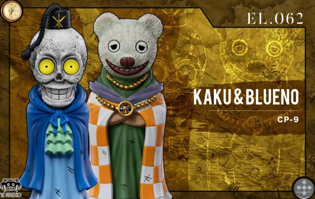 Enies Lobby Arc 062 Masked Blueno & Kaku - ONE PIECE Statue - YZ Studios