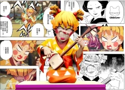 Entertainment District Arc Agatsuma Zenitsu with Sanxian - Demon Slayer : Kimetsu no Yaiba Resin Statue - Little Love Studios