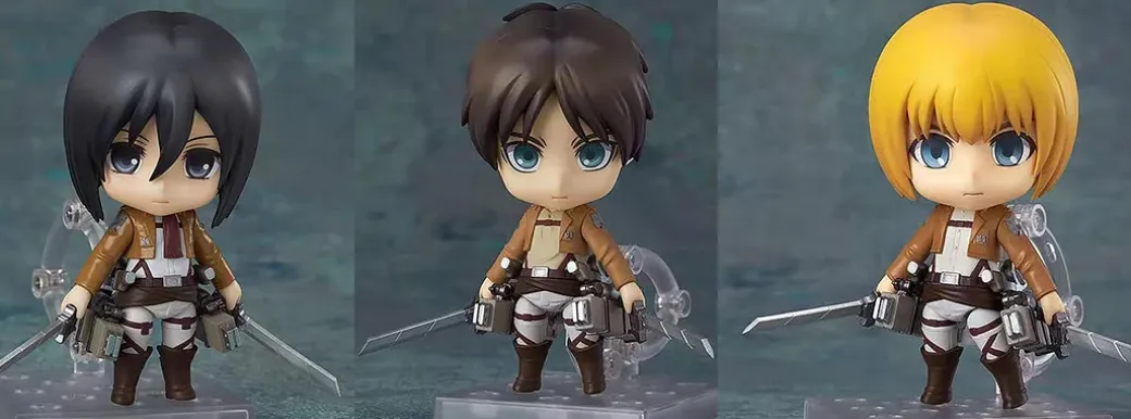 Eren Yeager & Mikasa Ackerman & Armin Arlert Clay Man - Attack on Titan Official Statue - Good Smile Company