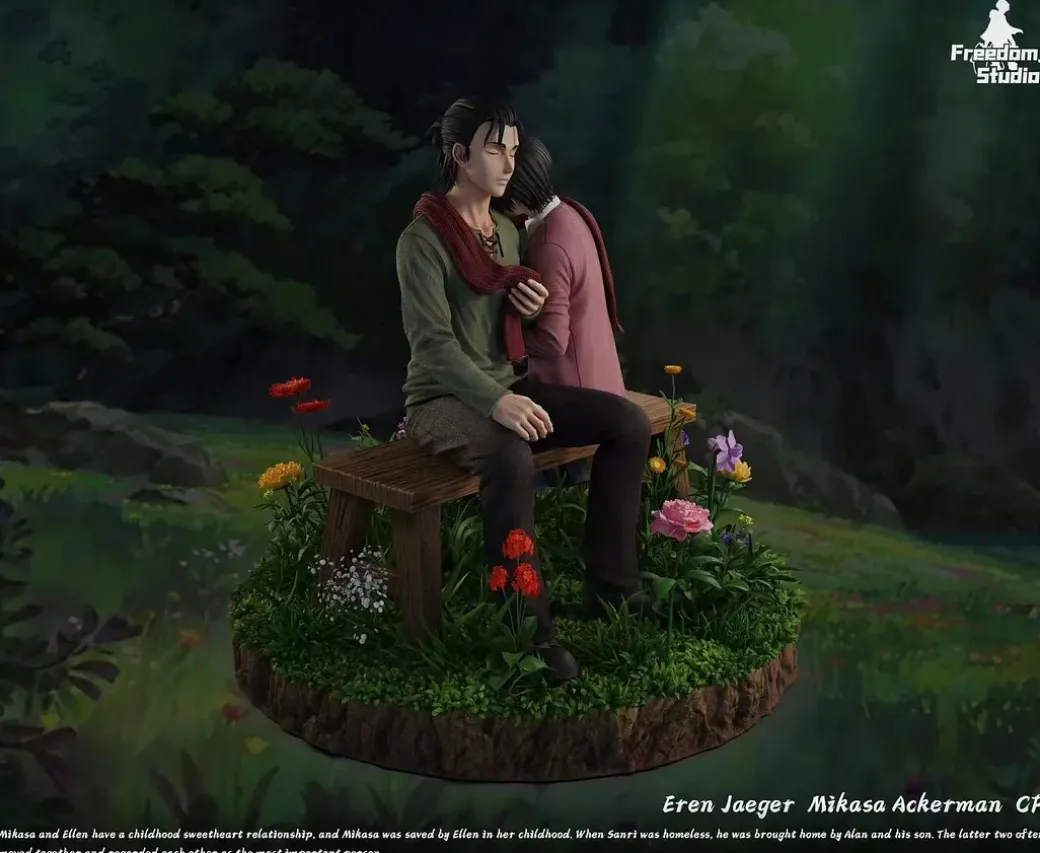 Eren Yeager & Mikasa Ackerman - Attack On Titan Resin Statue - Freedom Studio