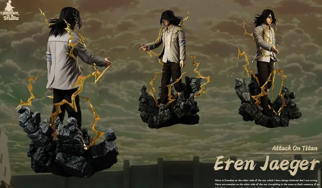 Eren Yeager, Declaration of War with LED - Attack on Titan Resin Statue - Freedom Studio