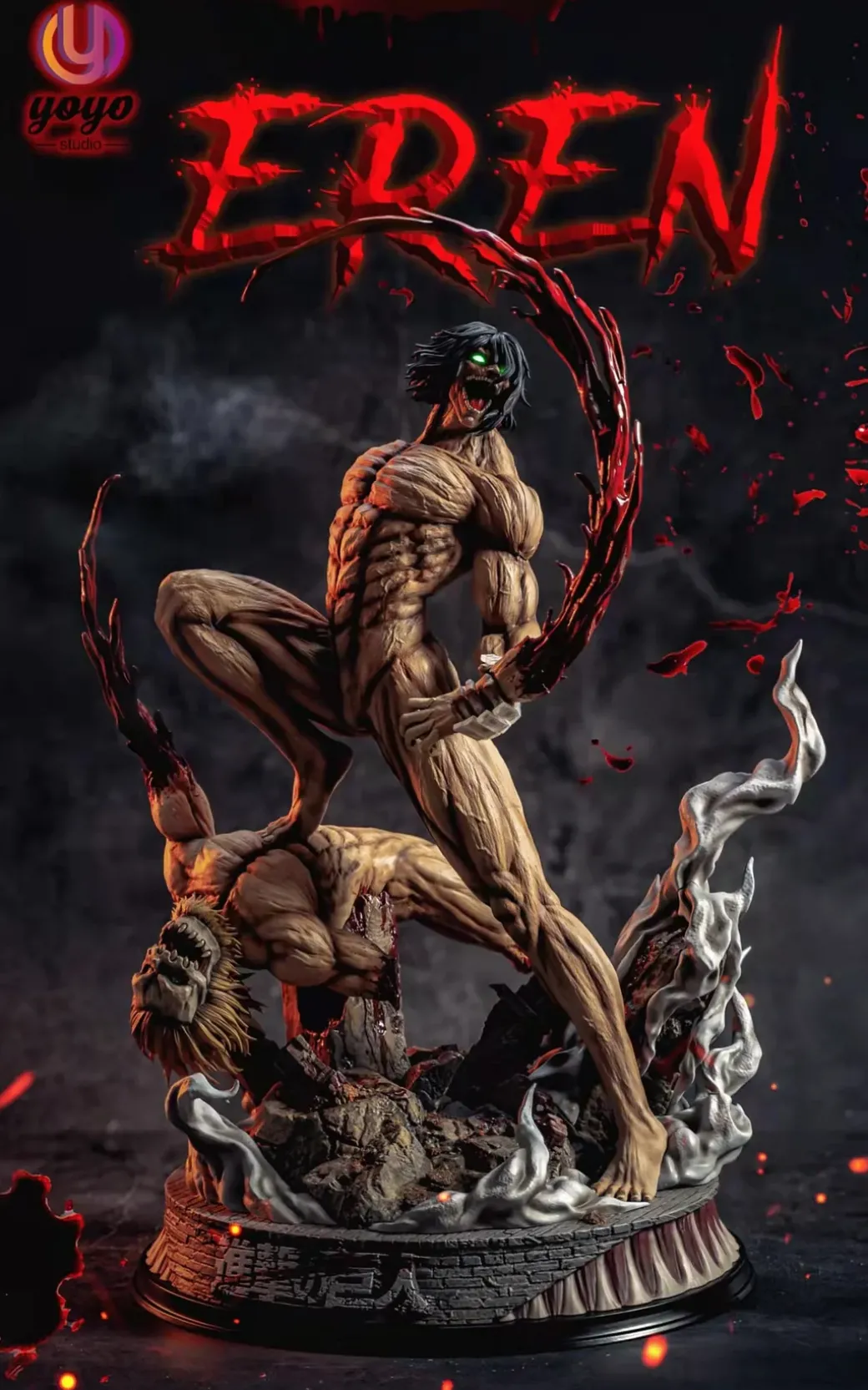 Eren Yeager with LED - Attack On Titan Resin Statue - YOYO Studios