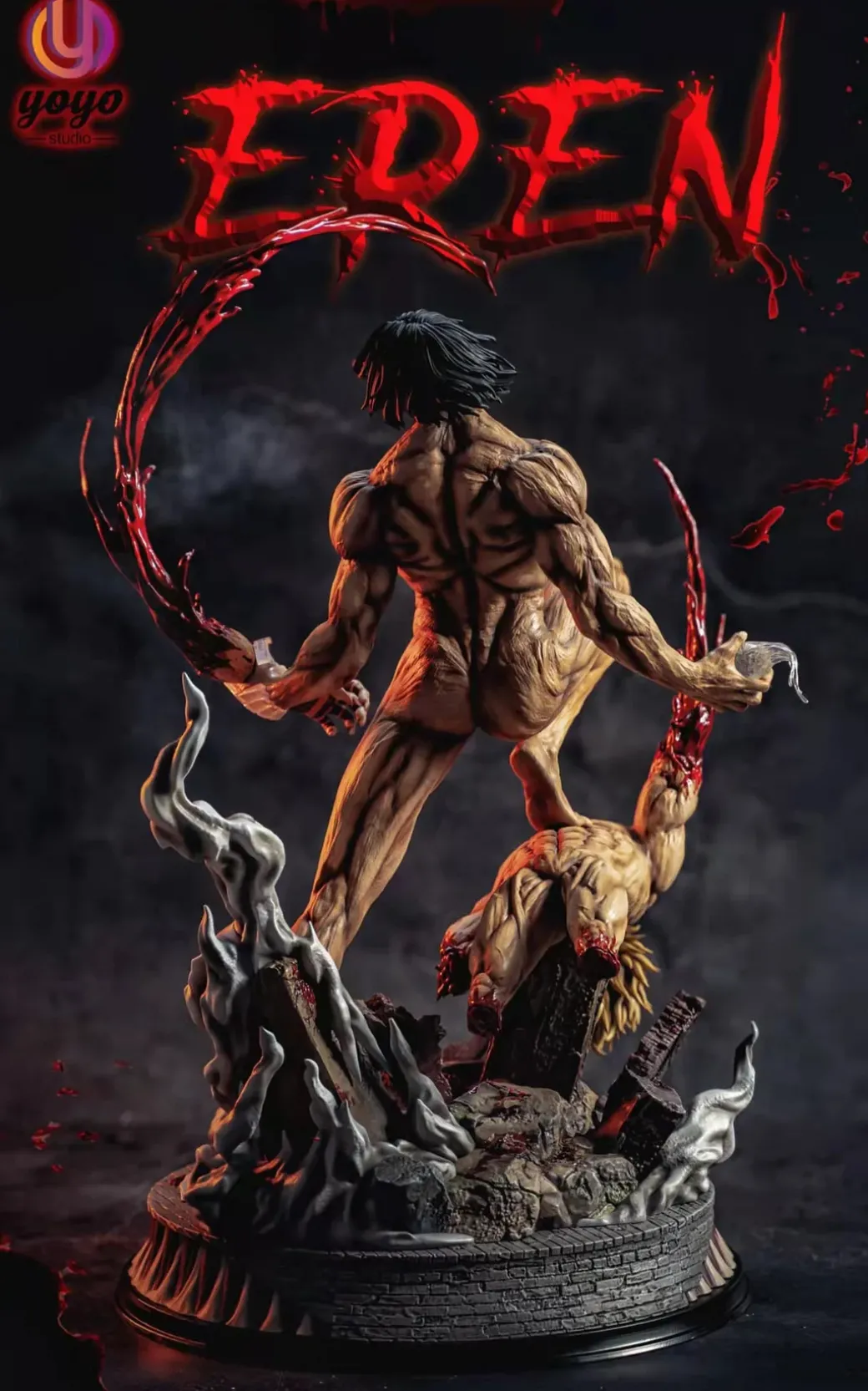 Eren Yeager with LED - Attack On Titan Resin Statue - YOYO Studios