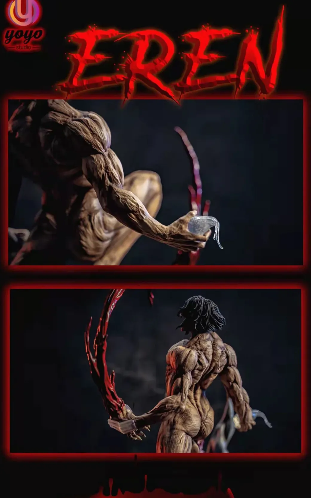 Eren Yeager with LED - Attack On Titan Resin Statue - YOYO Studios