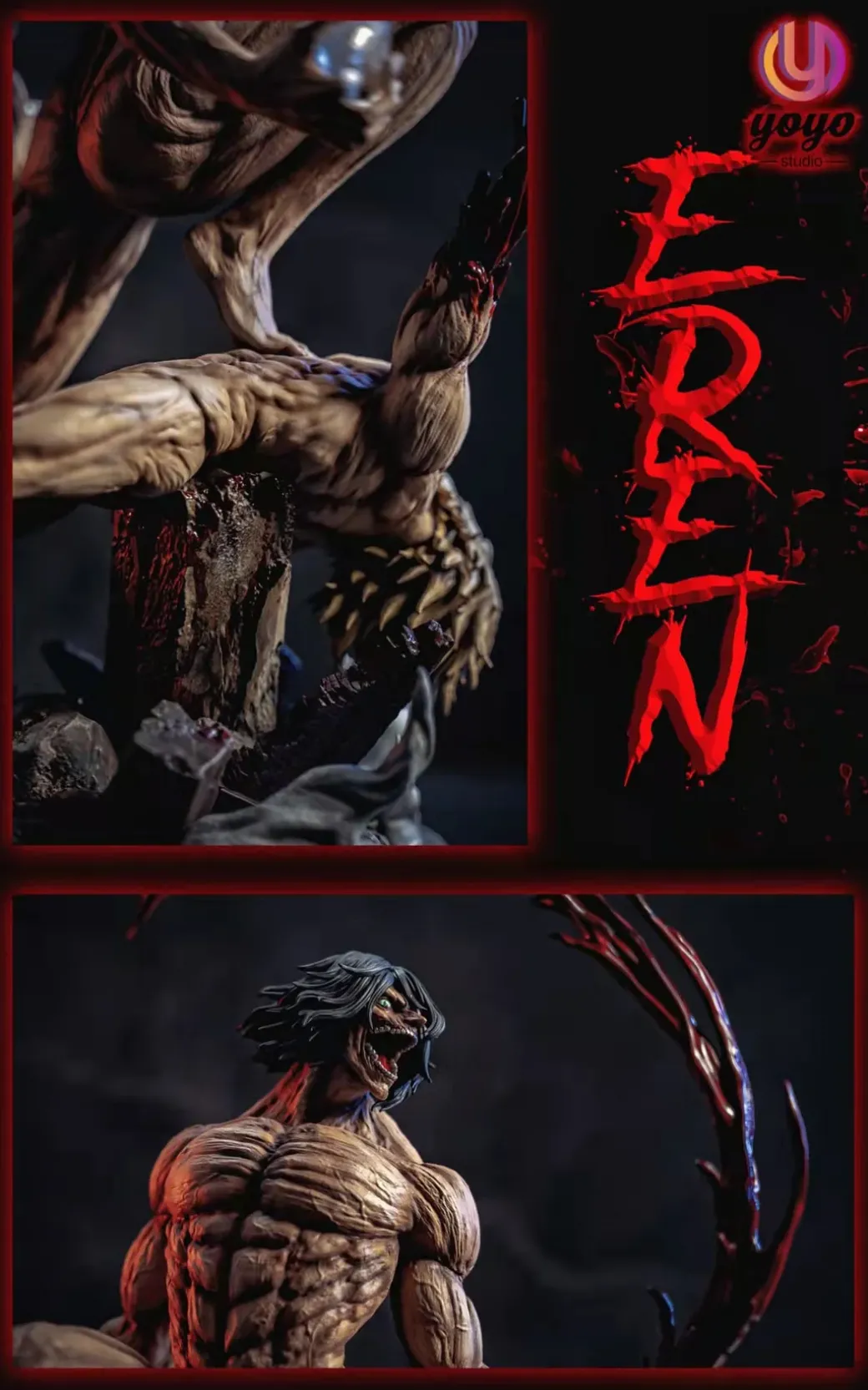 Eren Yeager with LED - Attack On Titan Resin Statue - YOYO Studios
