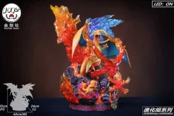 Evolution of Charizard Family with LED - Pokemon Resin Statue - King Finger Studios