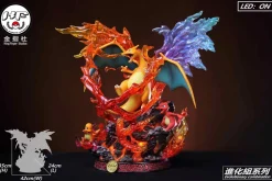 Evolution of Charizard Family with LED - Pokemon Resin Statue - King Finger Studios