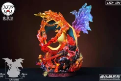 Evolution of Charizard Family with LED - Pokemon Resin Statue - King Finger Studios